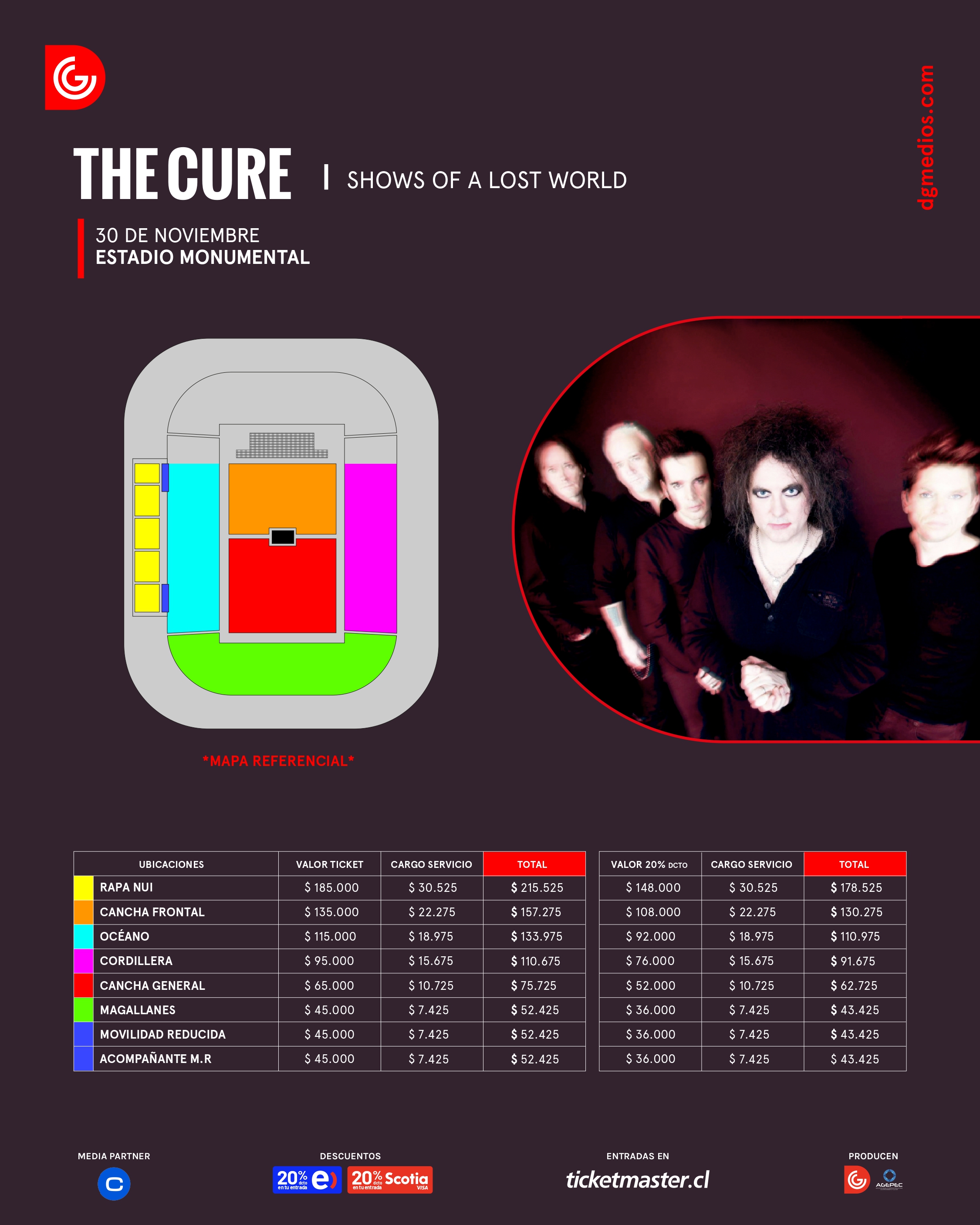 Ya es oficial: The Cure vuelve a Chile
